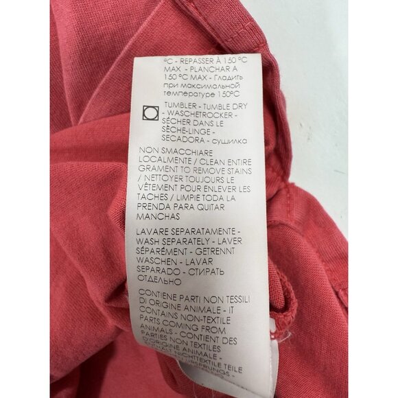 Fedeli Mens Polo Shirt Size 2XL EU 60 Made In Italy Salmon Pink 100% Cotton - Picture 8 of 11